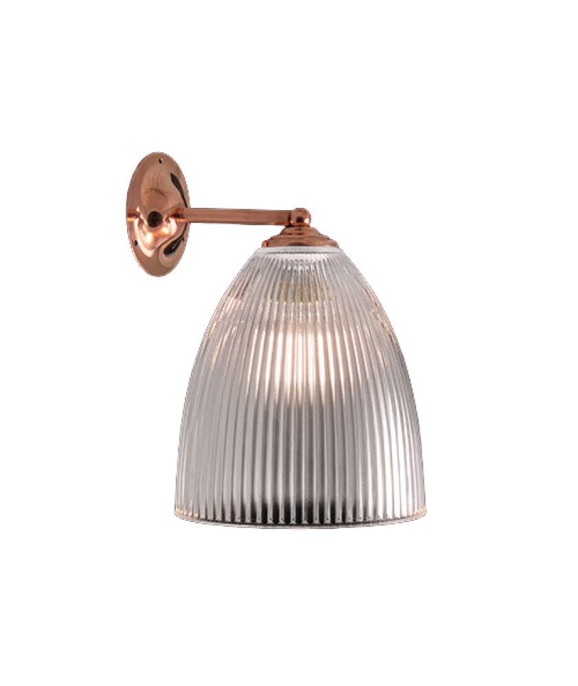 Illuminate Your Space with Style Single Elongated Dome Wall Light (Copper Finish)